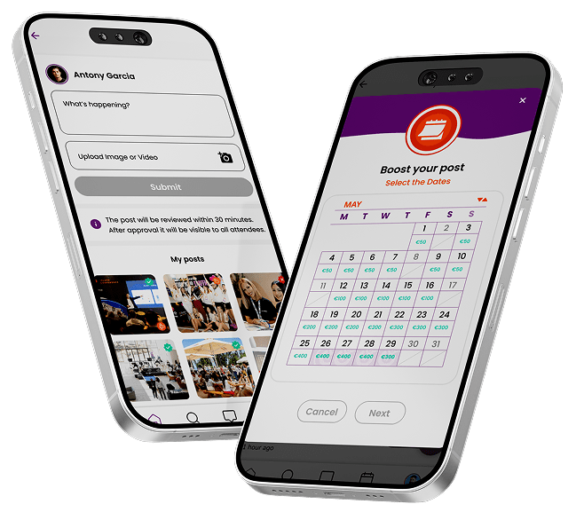 Boost your post mobile app screens