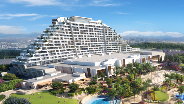 Aerial view of City of Dreams Casino resort.